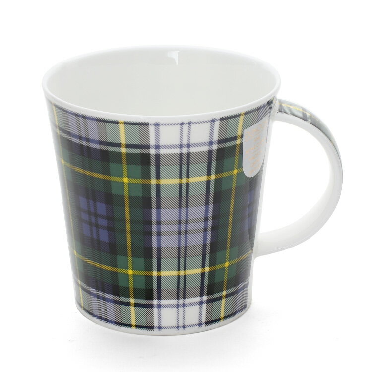 ダヌーン マグ CAIRNGORM タータンチェック ホワイト×グリーン TARTAN DRESS GORDON Dunoon Mug 