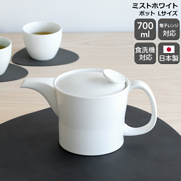 白山陶器 白山陶器 ミストホワイト MIST WHITE ポット Lサイズ 【ティーポット 急須 日本製 和食器】【食器 カトラリー】 母の日