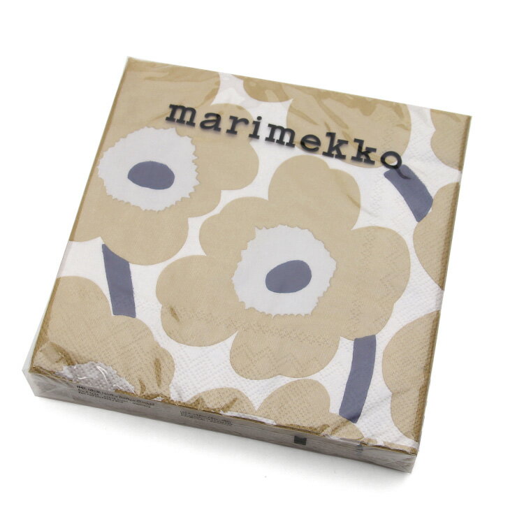 マリメッコ ペーパーナプキン ウニッコ クリームリネン 33x33cm 20枚入り marimekko UNIKKO 【紙ナプキン ギフト 結婚祝い プレゼント 贈り物】