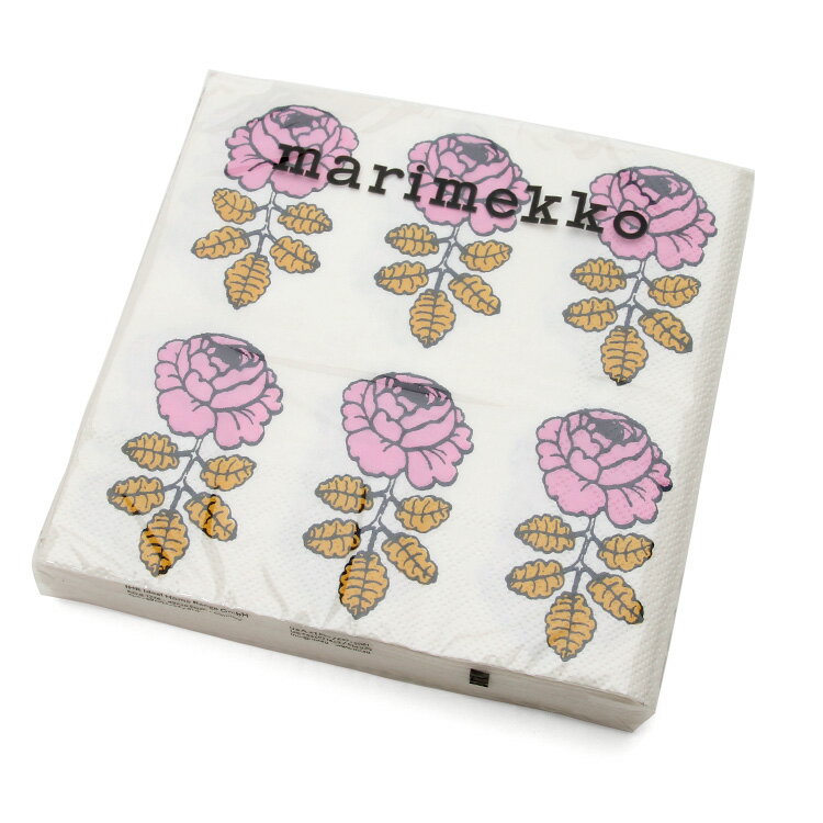 マリメッコ ペーパーナプキン ヴィヒキルース ホワイト 33x33cm 20枚入り marimekko VIHKIRUUSU 【紙ナプキン ギフト 結婚祝い プレゼント 贈り物】のサムネイル