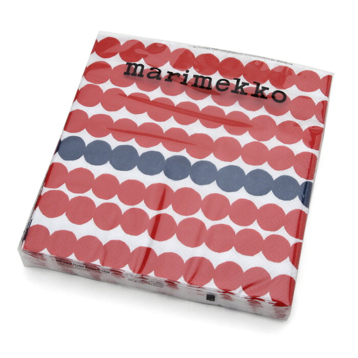 マリメッコ ペーパーナプキン ラシィマット レッドブルー 33x33cm 20枚入り marimekko RASYMATTO 【紙ナプキン ギフト 結婚祝い プレゼント 贈り物】