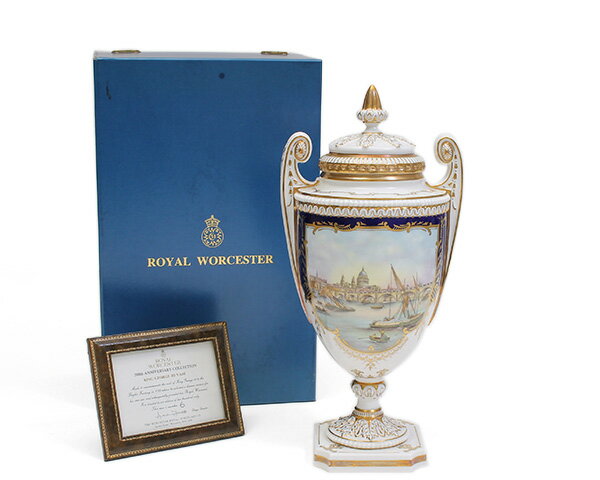 ロイヤルウースター ベース キングジョージ3世 限定品 Royal Worcester 【蓋付き 花瓶 壺】【インテリア】 母の日