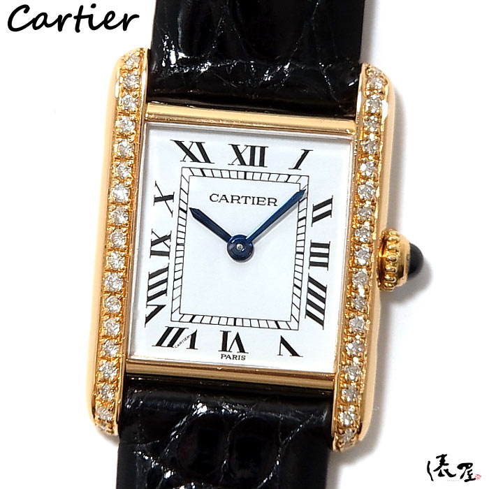 【ダイヤベゼル】カルティエ マストタンク SM 極美品【ベルト交換無料】ヴィンテージ レディース 腕 ...