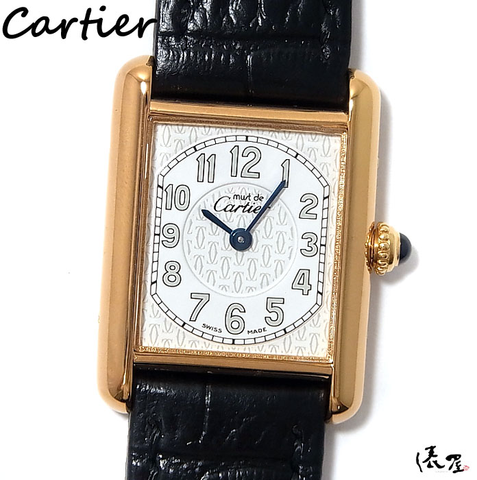 【レアモデル】 カルティエ マストタンク SM アラビア【後期モデル】 極美品 レディース 腕時計 ヴィンテージ 【送料無料】 Cartier Tank 時計 中古