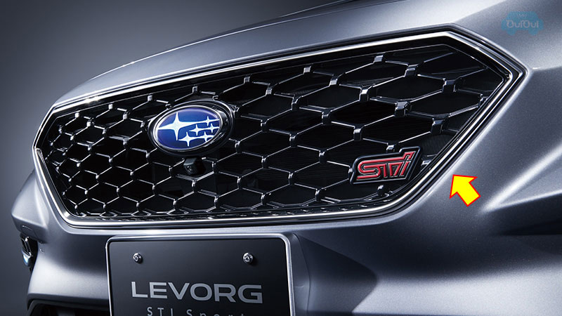 J1017VC220【スバル純正】フロントグリル STI LEDエンブレム クリスタルブラックシリカ塗装　レヴォー..