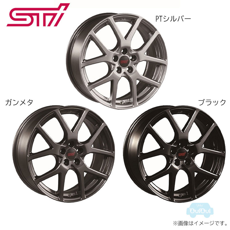 シルバーSG217FL100/ガンメタ SG217FL110/ブラックSG217FL120【スバル純正】STIアルミホイールセット 18インチ 7.5J インプレッサ(GT/GK)【SUBARU純正部品】純正パーツ 純正部品