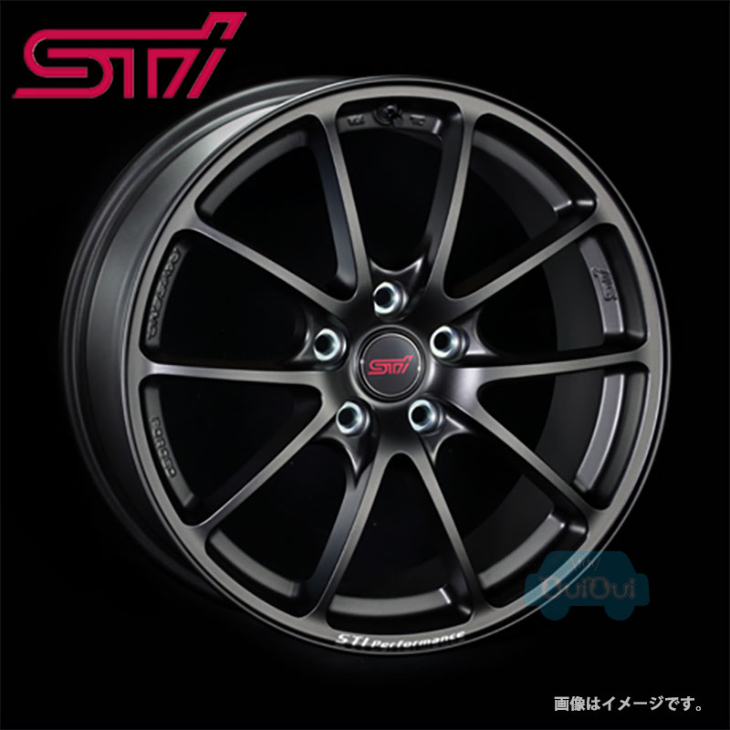 ST28100VV470【スバル純正】STIパフォーマンスホイールセット※1本販売 18インチ 8.0J(マットガンブラック)【SUBARU純正部品】純正パーツ アルミホイール