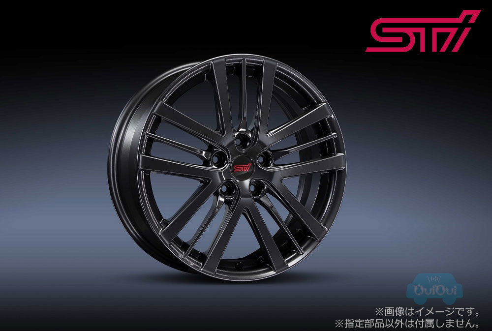 SG217FN120【スバル純正】STIアルミホイールセット17インチ 7J（ブラック）※1個販売 インプレッサ・クロストレック(GU)【SUBARU純正部品】