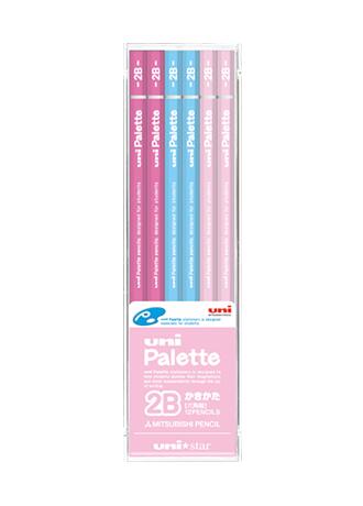 【名入れ＆ラッピング無料！】三菱鉛筆　uni Palette　ユニパレット　2B　パステルピンク　1ダース（12本入り）　入学祝　進級祝い　小学校　小学生