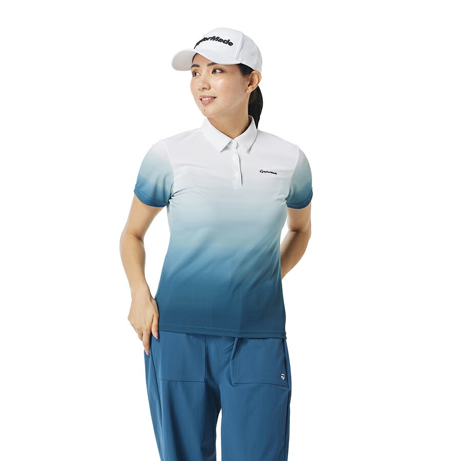 テーラーメイド ゴルフ 【Ws】T-ICE グラデーションS/S ポロ / ホワイト