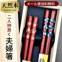 【メール便送料無料】夫婦箸 ペア マイ箸 セット 小花 木箱入り | お箸 モダン おしゃれ モダン 和風 めおと めおと箸 自宅用 新生活 記念日 プレゼント...