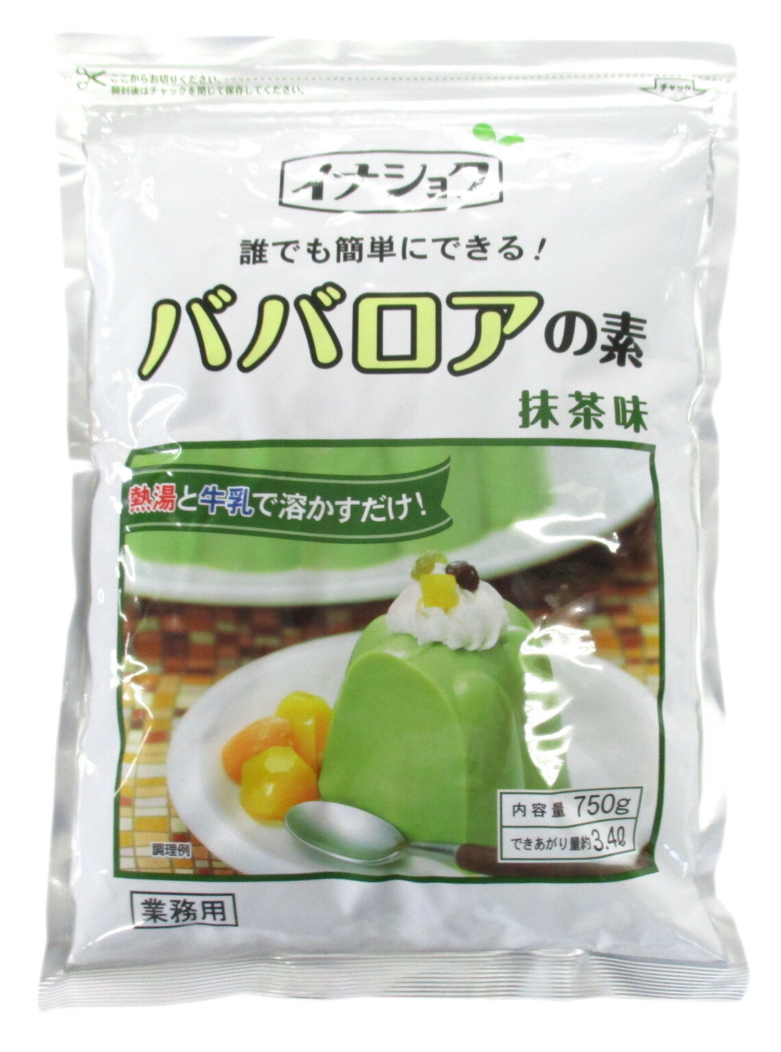 イナショク ババロアの素 抹茶 750g 