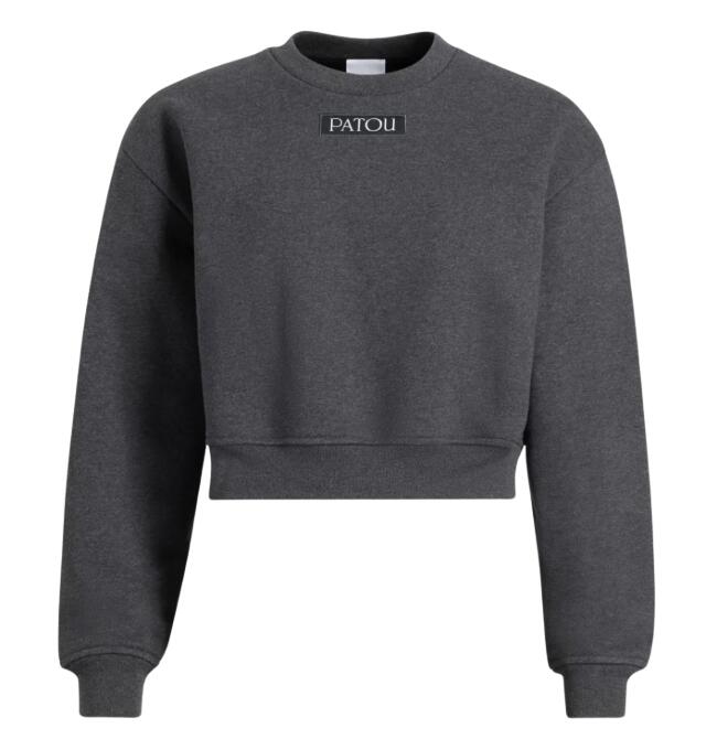 PATOU オーガニックコットンフリース パトゥロゴラベル スウェットシャツ JE2009995964G