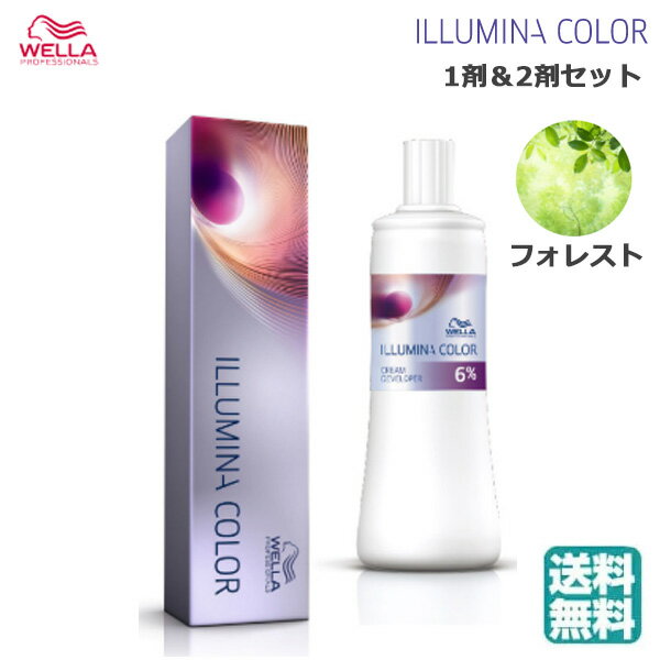 1剤2剤セット ウェラ イルミナカラー 80g 業務用 ヘアカラー 1剤 フォレスト ＆イルミナクリームディベロッパーオキシ 1000ml 各種 送料無料 サロン専売品 美容室 毛染め メンズ レディース あ…