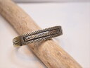 Indian Jewelry クリーク族 ジェシー ロビンズ(Jesse Robbins) Filed Flat Top コインシルバー バングル JR