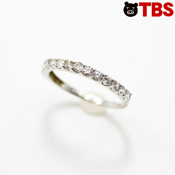 18金 ホワイトゴールド 合計 0.5ct ダイヤ ハーフ エタニティ リング ／ 指輪 ジュエリー レディース アクセサリー WG ゴールド系 ダイヤモンド 記念日 お祝い／ プレゼント にもおすすめ 【TBSショッピング】