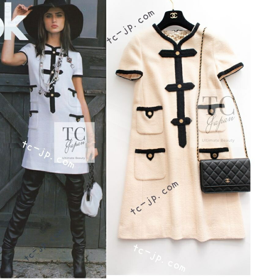【シンプルなデザインが可愛い♪】CHANEL バイカラーワンピース 楽天市場】バイカラー(ブランドシャネル)(ワンピース