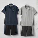 シニア 部屋着 男性 メンズ ルームウェア 高齢者 70代 80代 90代 おじいちゃん ホームウェア 半袖ポロとハーフパンツの吸汗速乾ホームウェア 2色組 誕...