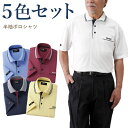 カジュアル半袖ポロシャツ5色セット シニアファッション 70代 80代 メンズシニア 男性 紳士服 お年寄り高齢者 春夏 誕生日 ギフト