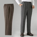 〔敬老の日お届け指定可能 無料ラッピング〕シニアファッション メンズ 80代 70代 60代 90代 日本製 高齢者 ギフト 秋冬 紳士 尾州毛混 ツイードパンツ おじいちゃん 服 紳士服 男性 祖父 お年寄り 老人 敬老の日 プレゼント 実用的