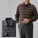 シニアファッション メンズ 80代 70代 60代 90代 秋冬 起毛タッチ チェック柄 シャツ 2色組 おじいちゃん 服 紳士服 男性 祖父 お年寄り 老人 ...
