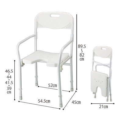折り畳みシャワーチェアー (シャワーチェア バスチェアー 介護用風呂椅子 シャワーベンチ 介護用品  ...