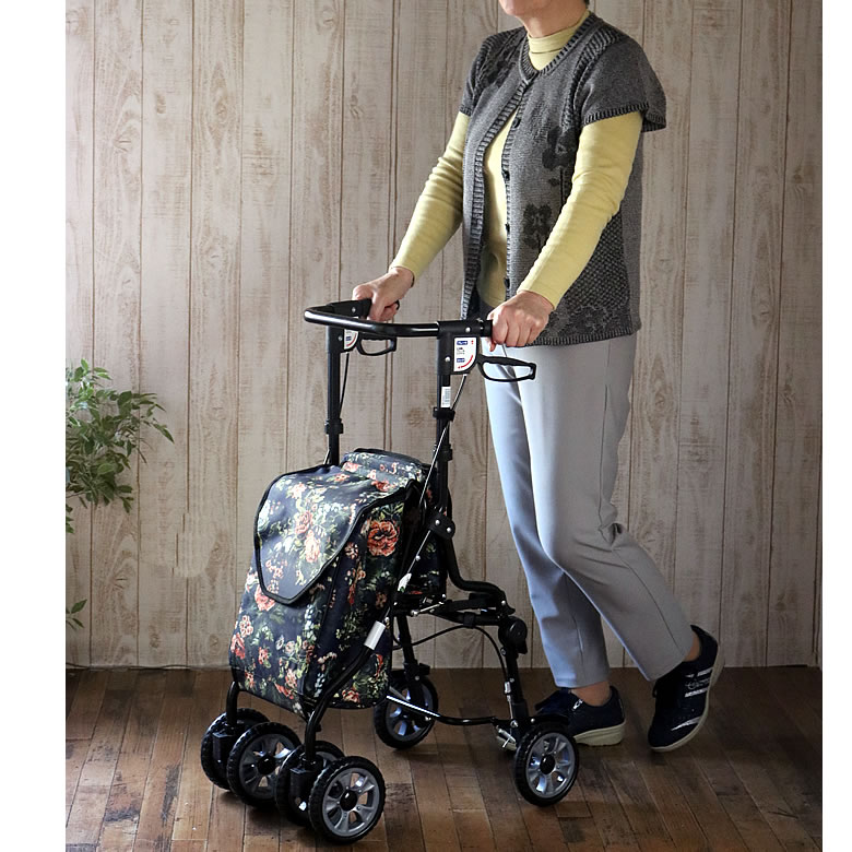 Seal限定商品 シルバーカー おしゃれ オアシス 花柄 手押し車 老人 ショッピングカート 介護 買い物 高齢者 お年寄り ｔｃマート シニアファッション Digidb Io