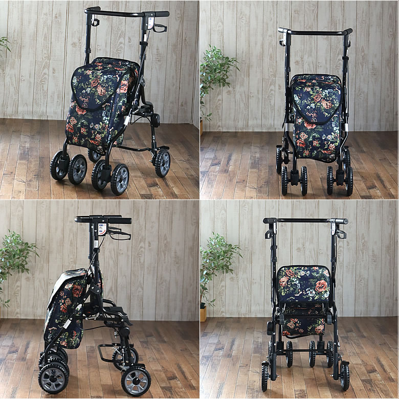 超大特価 シルバーカー おしゃれ オアシス 花柄 手押し車 老人 送料無料 ショッピングカート 介護 買い物 高齢者 お年寄り 60 Off Intradegroup Ru