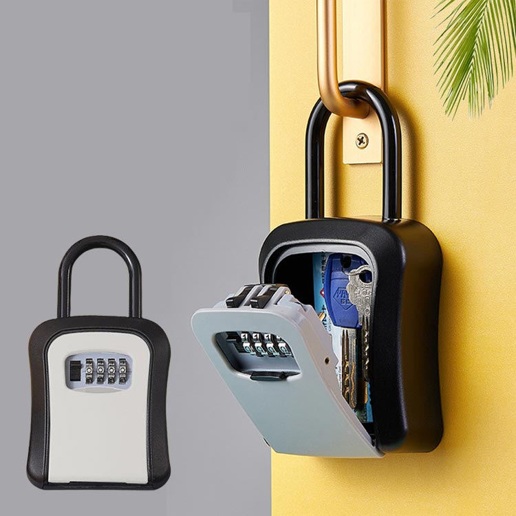 キーボックス壁掛け小型屋外鍵収納セキュリティボックス防水ダイヤル式暗証番号大容量操作簡単ロックポケット盗難防止防犯侵入対策幅9.8cm送料無料