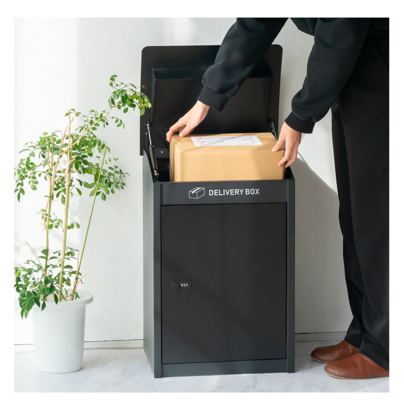 複数投函可能 宅配ボックス 一戸建て用 ポスト 一体型 大型 おしゃれ 防水 大容量 屋外 置き型 ダイヤ..
