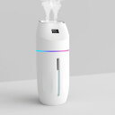 加湿器 卓上 小型 「2025新モデル」 卓上加湿器 超音波式 除菌 車用 500ml おしゃれ 静音 5μmミスト USB給電式 2000mAh 7種類LEDライト ミニ かしつき 12時間連続稼働 お手入れ簡単 空焚きを防止 水漏れ防止 コンパクト 省エネ 車 寝室 リビング オフィス 乾燥/花粉症対策