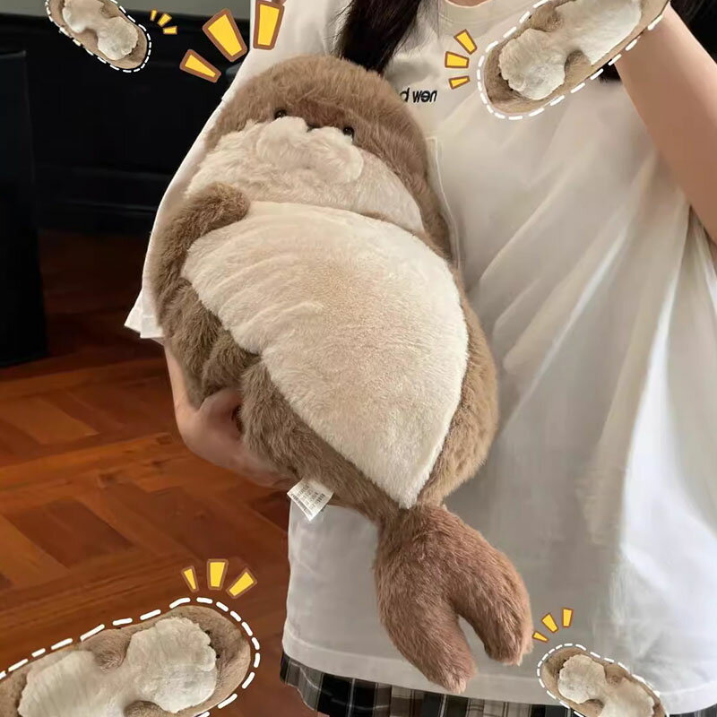 乐天商城 - 【送料無料】ラッコ アザラシ 海洋生物 ぬいぐるみ ねむねむ 抱きまくら かわいい ねむねむ ネムネム 可愛い やわらかい もこもこ クッション ぬいぐるみ ギフト プレゼント 枕 抱き枕 まくら 癒しグッズ クリスマスプレゼント 新年 誕生日 プレゼント 40cm 70cm