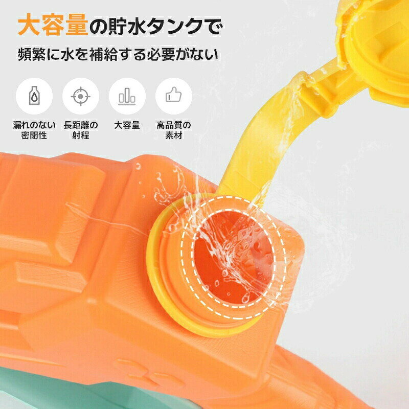 水鉄砲 おもちゃ 自動ウォーターガン 8-12メートル射程距離 水遊び おもちゃ 海水...