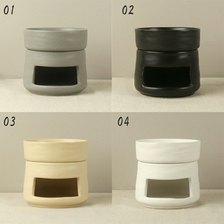 KANICHI楽天市場店の3点セット アロマポット 陶器製 アロマバーナー アロマオイル用 アロマ炉 キャンドル式 アロマディフューザー おしゃれ ギフトにも リラックスグッズ インテリア｜アングル3