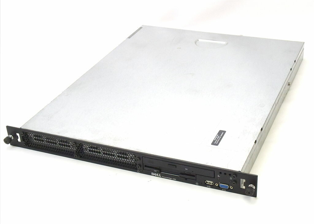 DELL PowerEdge 650 Pentium4 2.4GHz 1GB 160GBx2台(IDE3.5インチ/RAID1構成) CD-ROM RAID 【中古】【20171110】