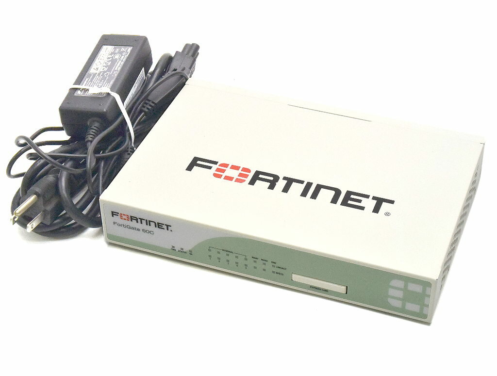 Fortinet FortiGate-60C 設定初期化済 各種ライセンス期限切れ RAM1GB ファームウェアv5.0 build3608 (GA3 Patch 7) 【中古】【20171116】