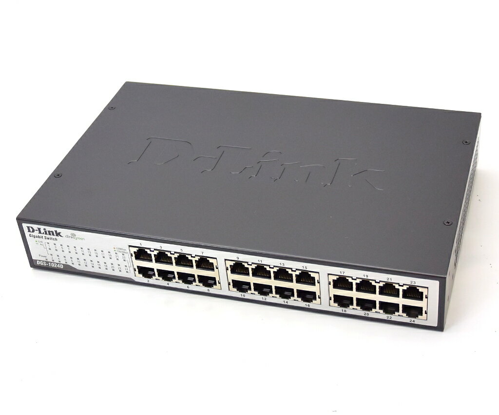 D-Link DGS-1024D Gigabit対応スイッチングハブ 24ポート1000BASE-T対応ハブ 動作確認済 難有 【中古】【20180314】