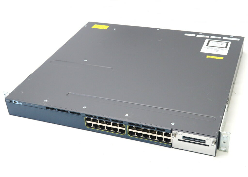 Cisco WS-C3560X-24T-S V03 冗長電源 C3560E-UNIVERSALK9-M Ver.15.0(1)SE3 C3KX-PWR-350WAC x2基搭載 設定初期化済 【中古】【20180716】