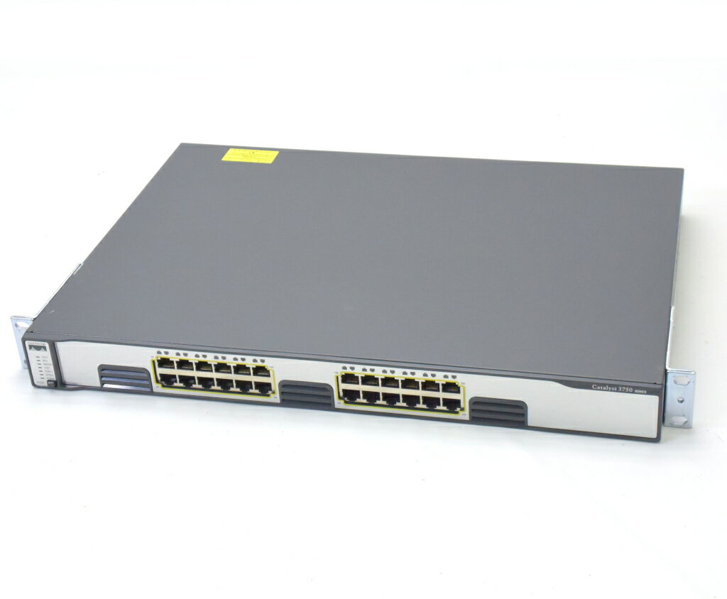 Cisco Catalyst 3750G WS-C3750G-24T-S V10 C3750-IPBASEK9-M Ver.12.2(55)SE1 設定初期化済 【中古】【20181001】