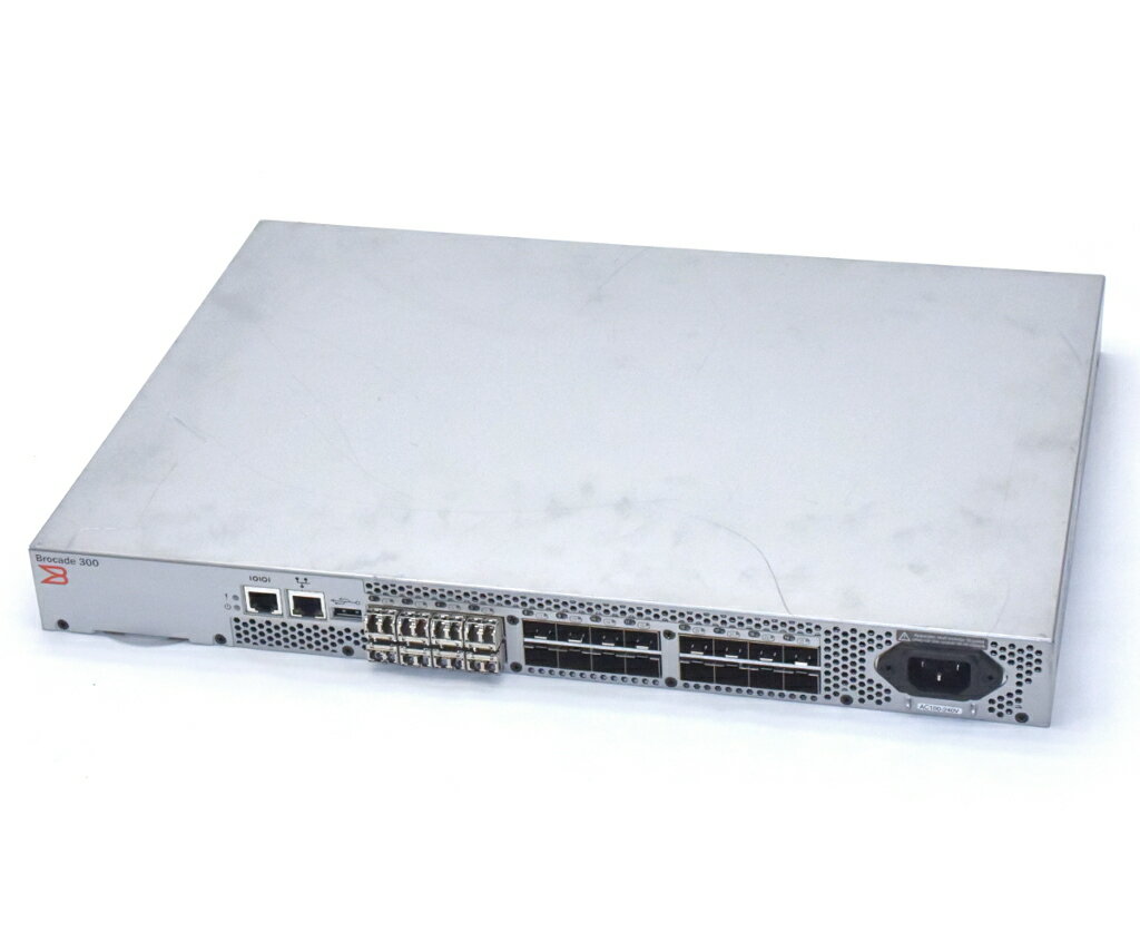 Brocade 300 Fabric OS v6.3.0 8ポート8Gライセンス 8Gig FC/Enhanced Group Management license 設定パスワード初期化済 【中古】【20190207】