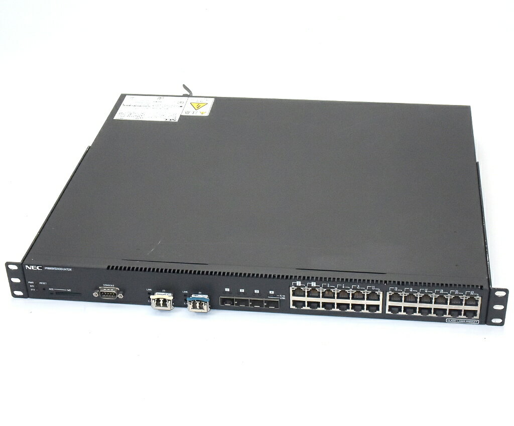 NEC IP8800/S2430-24T2X (Alaxala AX2430S-24T2X OEM) 24ポート1000BASE-T(内4ポートSFP兼用) OS-L2 Ver.11.4.A 初期化済 【中古】【20190312】