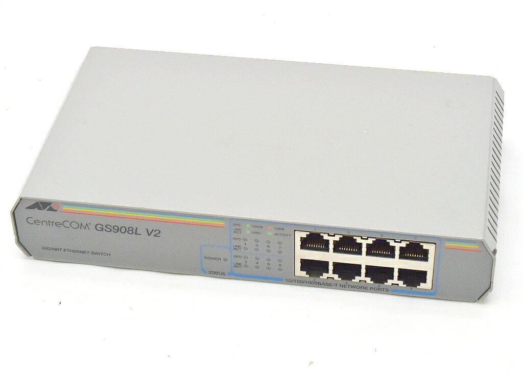 Allied Telesis CentreCOM GS908L V2 8ポート 1000BASE-T 省電力型 スイッチングハブ 【中古】【20190731】