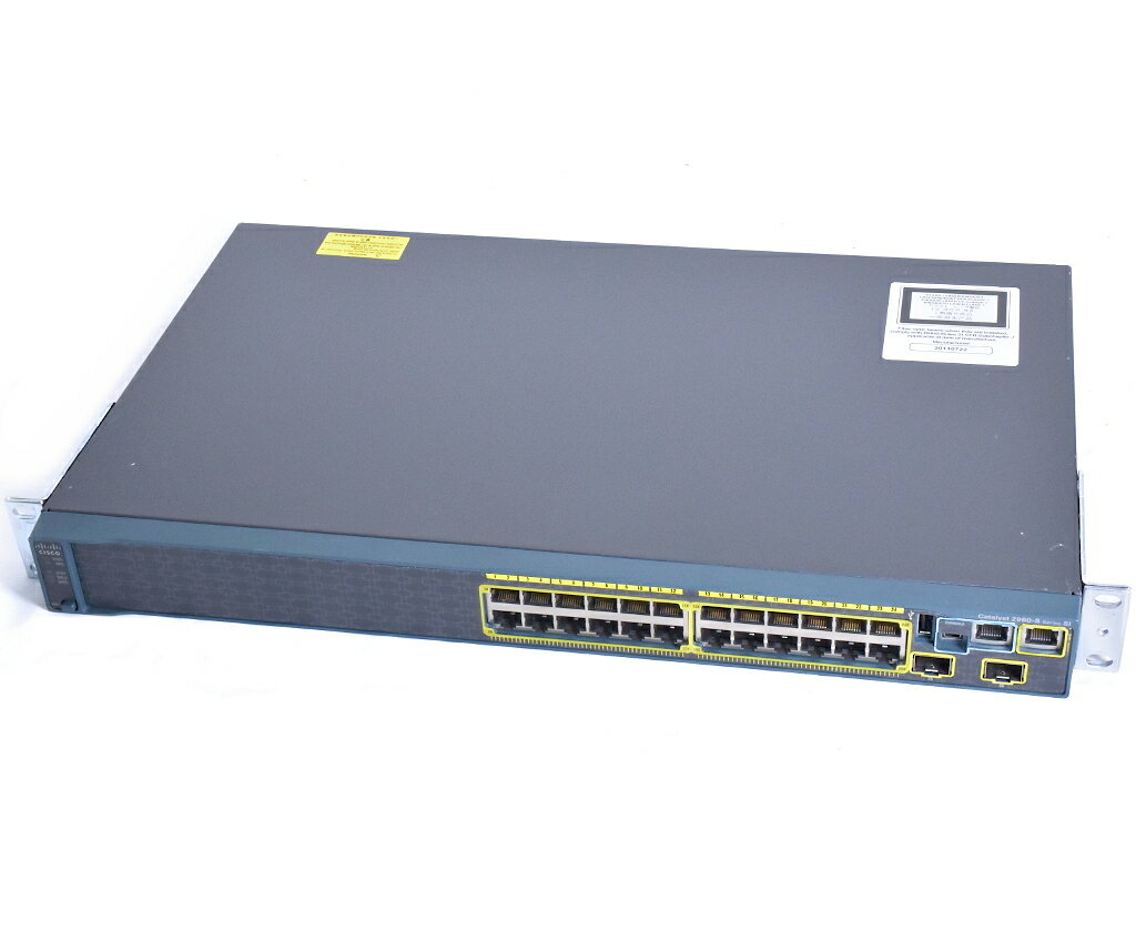 Cisco Catalyst WS-C2960S-24TS-S V02 24ポート 1000BASE-T C2960S-UNIVERSALK9-M Ver.15.0(1)SE2 設定初期化済 【中古】【20200118】