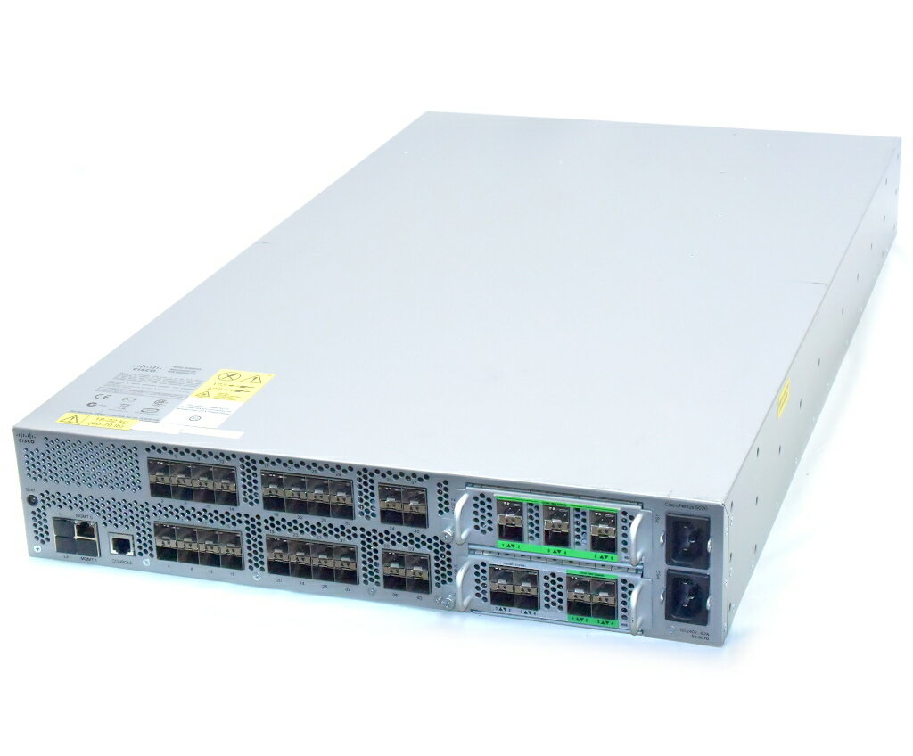 Cisco Nexus 5020 N5K-C5020P-BF V3 40ポート SFP+(10GbE)スロット搭載 AC1200W冗長電源 NX-OS Ver.5.0(3)N2(2a) 設定初期化済 【中古】【20201008】