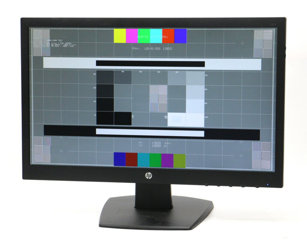 hp V223 21.5インチ非光沢パネル フルHD 1920x1080ドット DVI-D/アナログRGB入力 【中古】【20210603】