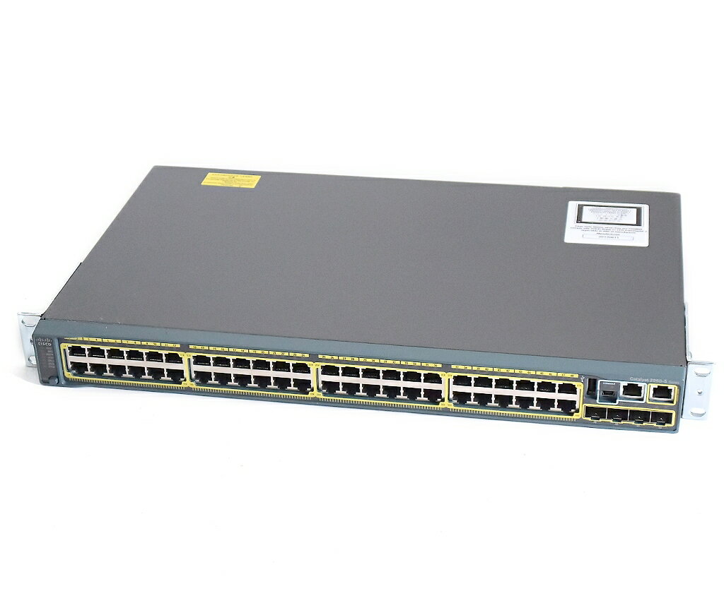 Cisco Catalyst WS-C2960S-48TS-L V03 48ポート1000BASE-T 4ポートSFPスロット搭載 C2960S-UNIVERSALK9-M Ver.15.0(2)SE10a 設定初期化済 【中古】【20210805】