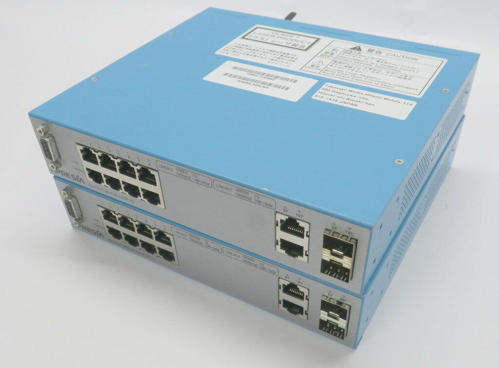 APRESIA (日立電線) 2台セット ApresiaLight GM110GT-SS 8ポート1000BASE-T +2ポートSFP兼用 動作確認済 L2スイッチ アップデート済 【中古】【20210824】