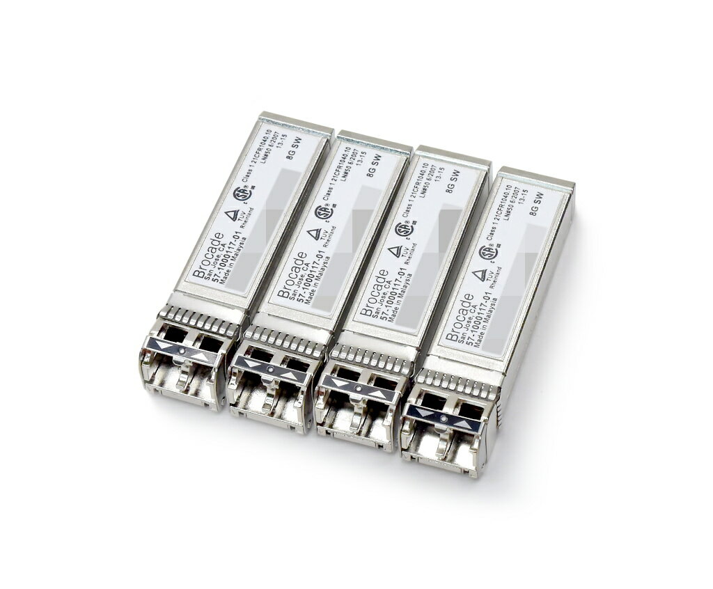 【4個セット】Brocade 8G SW Fibre Channel 8Gbps 短波長 SFP+トランシーバモジュール 57-1000117-01 【中古】【20211123】
