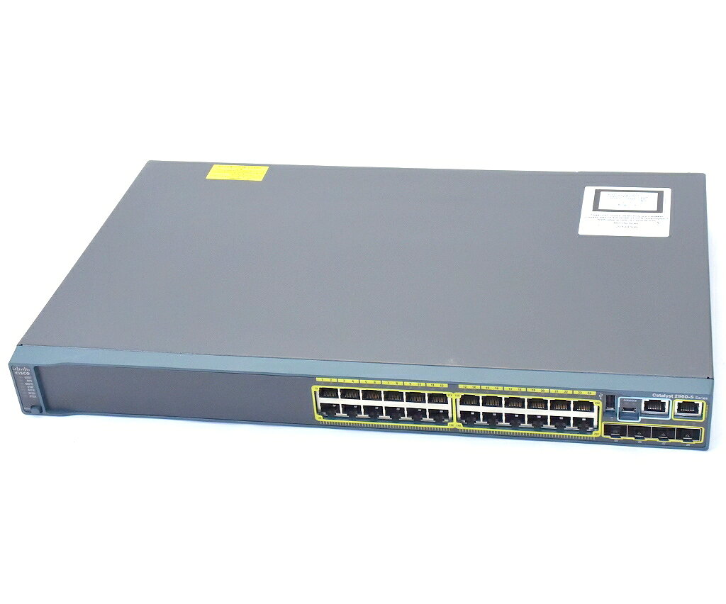 Cisco Catalyst WS-C2960S-24TS-L V03 24ポート1000BASE-T 4ポートSFPスロット搭載 C2960S-UNIVERSALK9-M Ver.15.0(2)SE2 設定初期化済 【中古】【20210924】