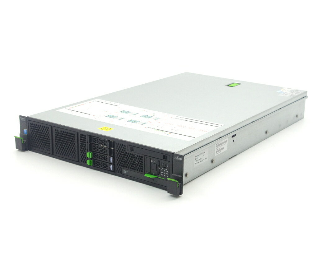 富士通 PRIMERGY RX300 S8 Xeon E5-2650 v2 2.6GHz*2 64GB 1TBx2台(SATA2.5インチ/RAID1) DVD-ROM Ctrl SAS 6G 0/1(D2607) 8コアCPUx2基 【中古】【20220721】